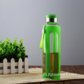 Бутылка для воды из боросиликатного стекла с силиконовым рукавом